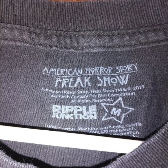 american horror story unisex black twisted short sleeve t-shirt size M - Picture 3 of 4